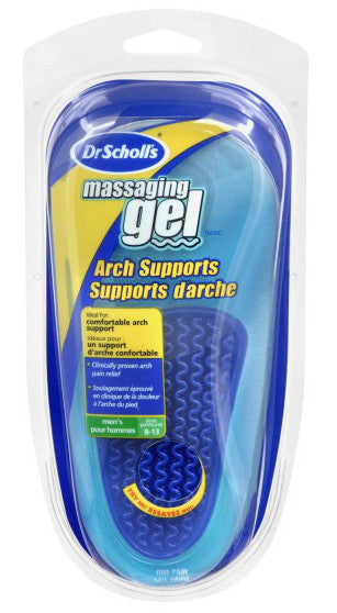 SCHOLL MASSAGING GEL ARCH SPT MEN1'S - Queensborough Community Pharmacy