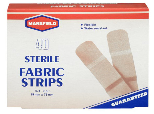 MANSFIELD STERILE FABRIC BANDAGE STRIPS (FAB40) 40'S - Queensborough Community Pharmacy