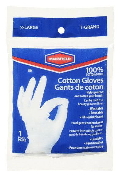 MANSFIELD COTTON GLOVES WHITE XL (X-LARGE) 1'S - Queensborough Community Pharmacy
