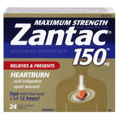 ZANTAC X-STR 150MG 24'S - Queensborough Community Pharmacy