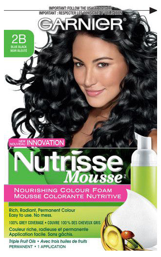 GARNIER NUTRISSE MOUSSE SHADE BLUE BLACK #2B - Queensborough Community Pharmacy