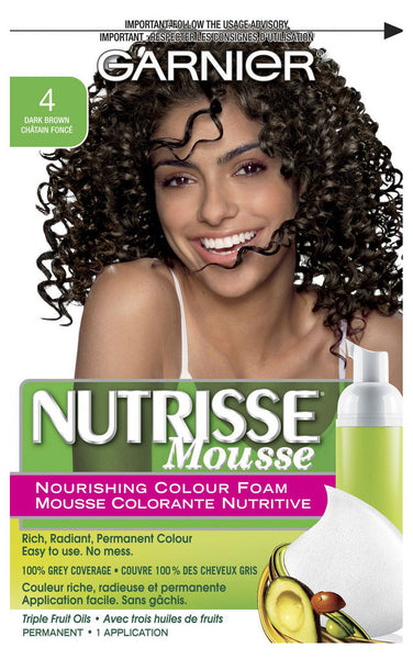 GARNIER NUTRISSE MOUSSE SHADE DARK BROWN #4 - Queensborough Community Pharmacy