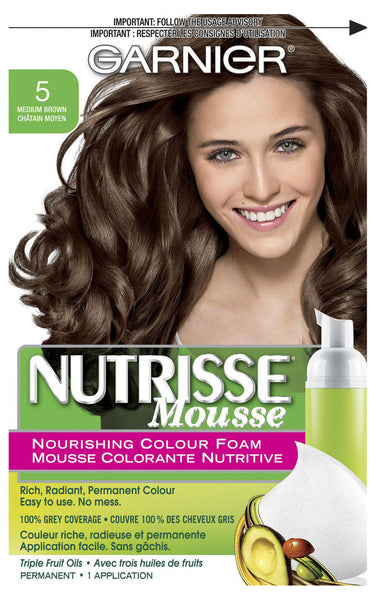 GARNIER NUTRISSE MOUSSE SHADE MEDIUM GOLDEN BROWN #5 - Queensborough Community Pharmacy