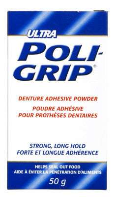 POLI-GRIP DENTURE ADHESIVE PWD 50G - Queensborough Community Pharmacy