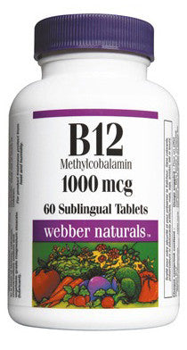 WEBBER VIT B12 1000MG SUB TABS 60'S - Queensborough Community Pharmacy