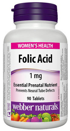 WEBBER FOLIC ACID W/VIT C 1MG 90'S - Queensborough Community Pharmacy