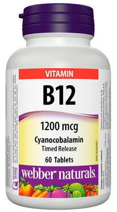 WEBBER VIT B12 1200MG TABS 60'S - Queensborough Community Pharmacy