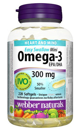 WEBBER CLEAR OMEGA 3 MINI 220'S - Queensborough Community Pharmacy