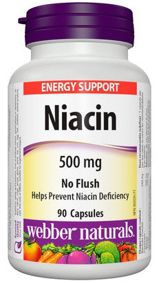 WEBBER NO FLUSH NIACIN 500MG 90'S - Queensborough Community Pharmacy