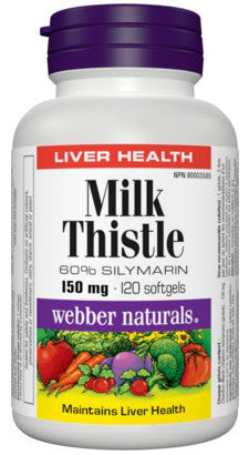 WEBBER MILK THISTLE 150MG SOFT GEL 120'S - Queensborough Community Pharmacy