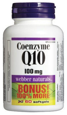 WEBBER COENZYME Q10 100MG 30+30'S - Queensborough Community Pharmacy