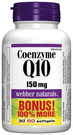 WEBBER COENZYME Q10 150MG 30+30'S - Queensborough Community Pharmacy