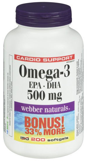 WEBBER OMEGA 3 500MG 150+50'S - Queensborough Community Pharmacy