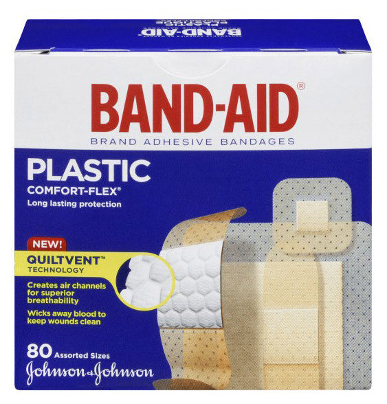 J&J BAND-AID PLASTIC ASST 80'S - Queensborough Community Pharmacy