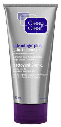 CLEAN&CLEAR ADVANCE PLUS 3IN1 EXFOLIANT CLEANSER 127ML - Queensborough Community Pharmacy