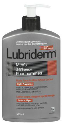 LUBRIDERM MEN 3-IN-1 FRAGRANCED 473ML - Queensborough Community Pharmacy