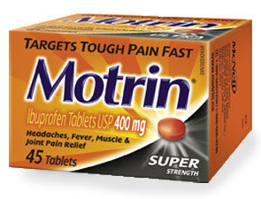 MOTRIN IB SUPER STRENGTH TABS 400MG45'S - Queensborough Community Pharmacy