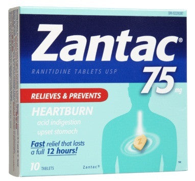 ZANTAC 75 TABS 10'S - Queensborough Community Pharmacy
