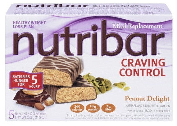 NUTRIBAR CRAVING CONTROL MEAL REPLACEMENT PEANUT 5/65G - Queensborough Community Pharmacy