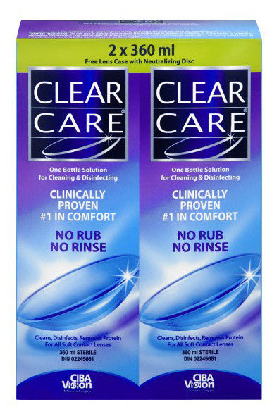 CLEAR CARE LENS SOLN TWIN PK 2/360ML - Queensborough Community Pharmacy