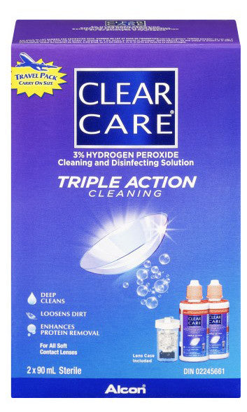 CLEAR CARE TRAVEL PACK 2/90ML - Queensborough Community Pharmacy