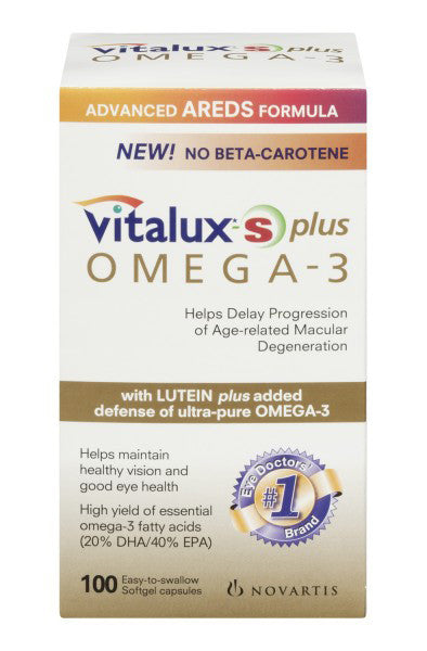 VITALUX-S PLUS OMEGA-3 CAPS 100'S - Queensborough Community Pharmacy