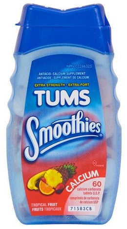 TUMS SMOOTHIES X-STR REFRSHMINT 60'S - Queensborough Community Pharmacy