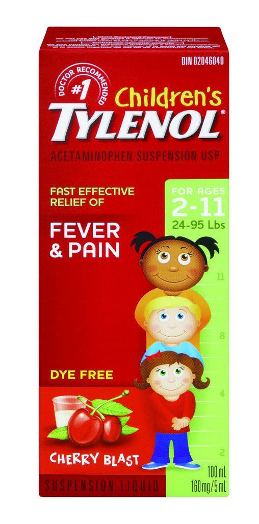 TYLENOL LIQ SUSP DYE FR CHERRY 100ML - Queensborough Community Pharmacy
