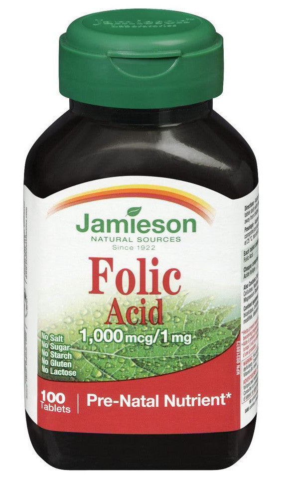 JAMIESON FOLIC ACID 1MG 100'S - Queensborough Community Pharmacy