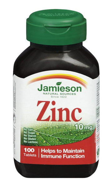 JAMIESON ZINC 10MG 100'S - Queensborough Community Pharmacy
