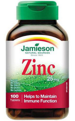 JAMIESON ZINC 25MG 100'S - Queensborough Community Pharmacy