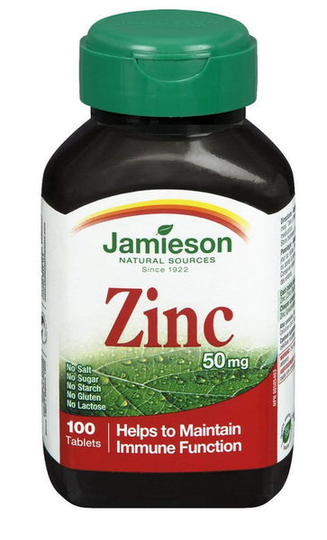 JAMIESON ZINC 50MG 100'S - Queensborough Community Pharmacy