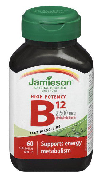 JAMIESON B12 2500MCG TABS 60'S - Queensborough Community Pharmacy