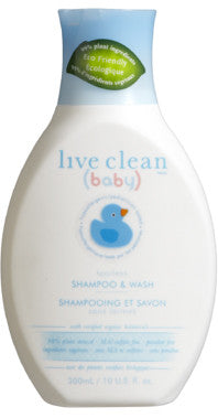 LIVE CLEAN BABY TEARLESS SHAMPOO & WASH 300ML - Queensborough Community Pharmacy