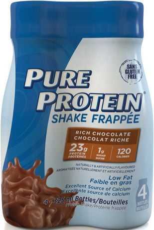 PURE PROTEIN CHOC SHAKE ALUM 4/355ML - Queensborough Community Pharmacy