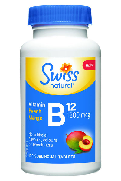 VIT B12 1200MCG PCH MNGO TAB SUBLINGUAL 100'S - Queensborough Community Pharmacy