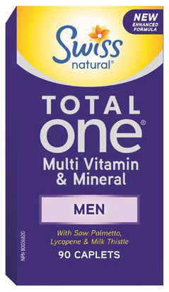 SWISS TOTAL ONE MEN MULTI VIT & MINERAL CAPS 90'S - Queensborough Community Pharmacy