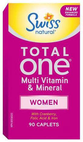 SWISS TOTAL ONE WOMEN MULTI VIT & MINERAL CAPS 90'S - Queensborough Community Pharmacy