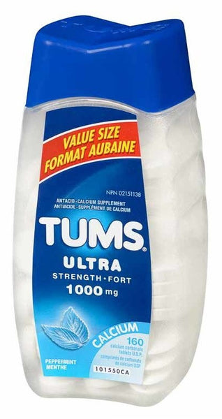 TUMS ULTRA PEPPERMINT 160'S - Queensborough Community Pharmacy