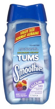 TUMS SMOOTHIES X-STR BERRY FUSION 140'S - Queensborough Community Pharmacy