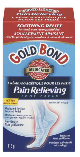 GOLD BOND FOOT PAIN RELIEF CRM 113G - Queensborough Community Pharmacy