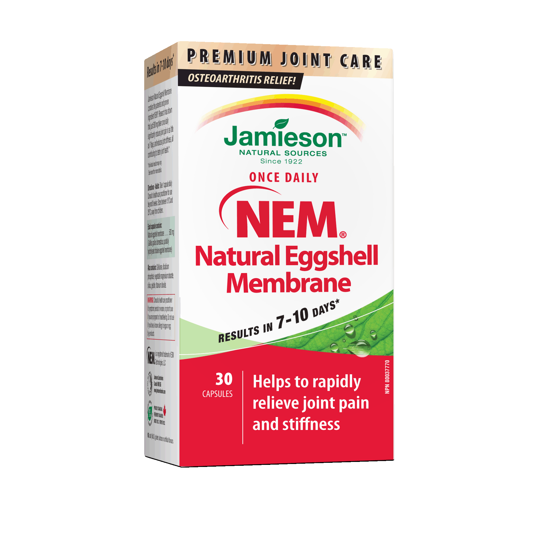 JAMIESON NATURAL EGGSHELL MEMBRANE 30'S - Queensborough Community Pharmacy