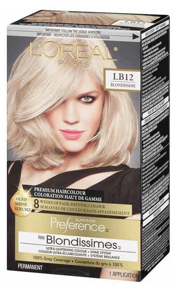L'OREAL PREFERENCE ULTRA LIGHT ASH BLONDE #LB12 - Queensborough Community Pharmacy