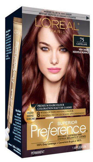 L'OREAL PREFERENCE LIGHT COPPER MOHAGONY BROWN #75 - Queensborough Community Pharmacy