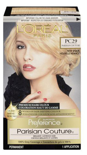 L'OREAL PREFERENCE LIGHT PEARL BLOND #PC29 - Queensborough Community Pharmacy