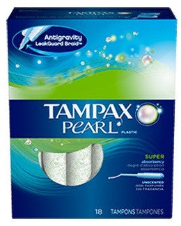 TAMPAX PEARL PLASTIC APPLC SUPER UNSC 18'S - Queensborough Community Pharmacy