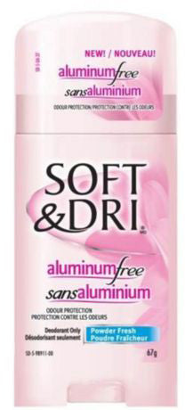 SOFT & DRI ALUMINUM FREE POWDER FRESH 67G - Queensborough Community Pharmacy