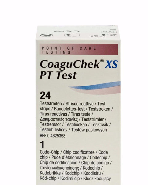 COAGUCHEK XS PT TEST STRIPS 24'S - Queensborough Community Pharmacy