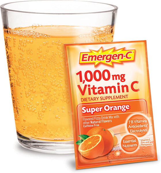 Emergen-C 1000mg Vitamin C Super Orange 30 Packets - Queensborough Community Pharmacy