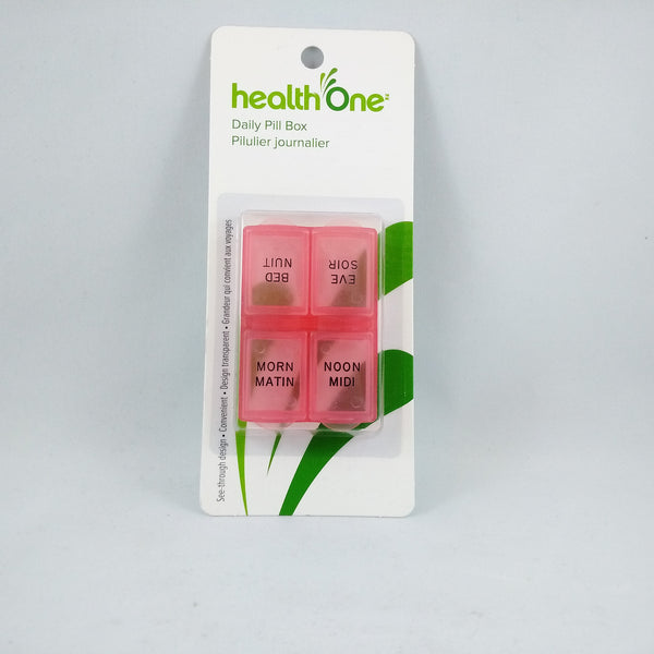 H ONE PILL BOX DAILY SQUARE WITH 4 COMPARTMENTS 1'S - Queensborough Community Pharmacy